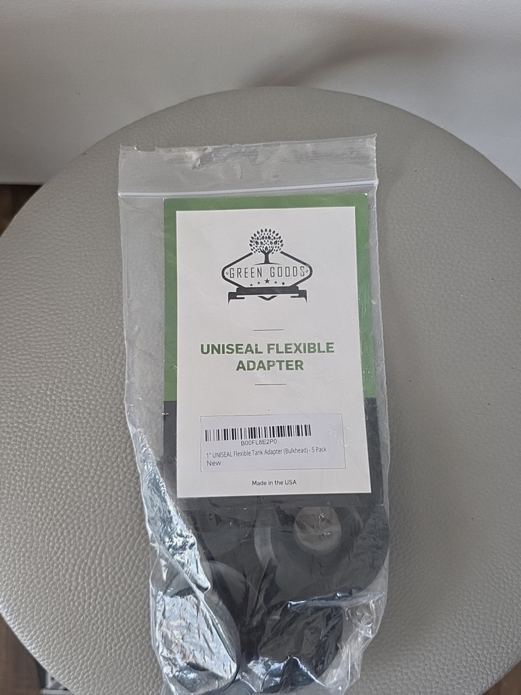 Uniseal 1"  Flexible Tank Adapter Bulkhead- 5 Pack