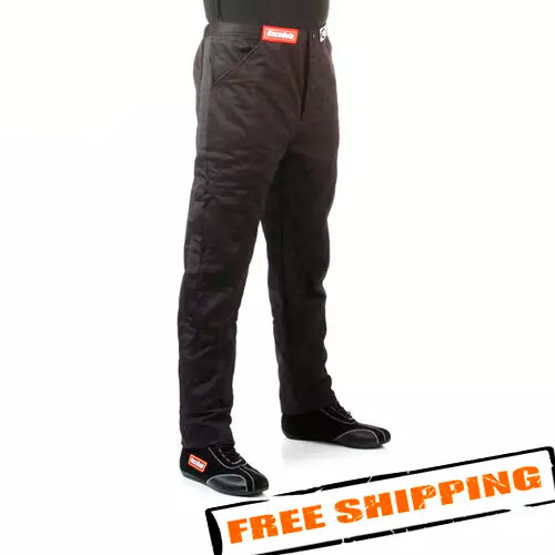 RaceQuip 122004 Black Multi-Layer Driving Pants; Size Medium-Tall