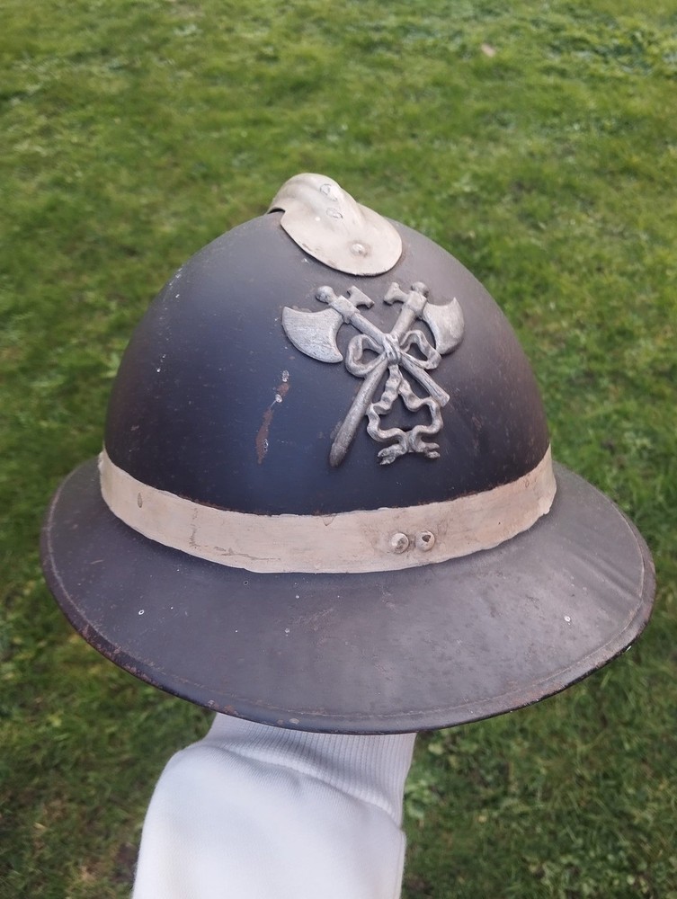 WW11 Belgium Firefighters Adrian Pattern Helmet with Liner