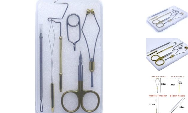 Fly Tying Tools 6PCS Combo Fly Tying Kit Fly Tying Set Fly Tying Tools Set- A
