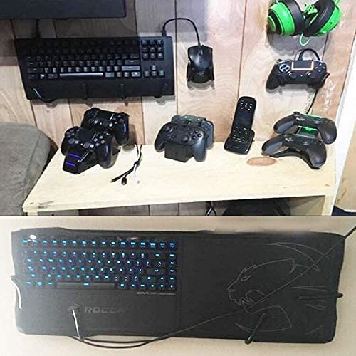 2 Pack Universal Keyboard and Mouse Wall Mount Storage Organizer, Keyboard & ...