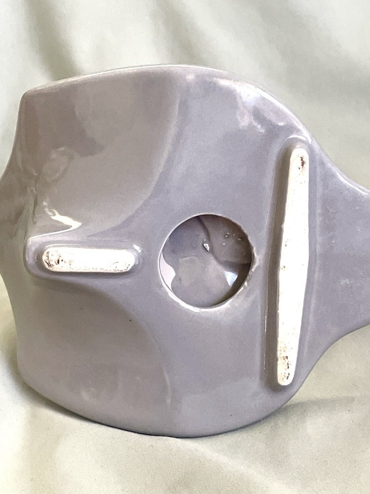 Swan Figurine Bath Accessory Grey Ceramic Modernist MCM