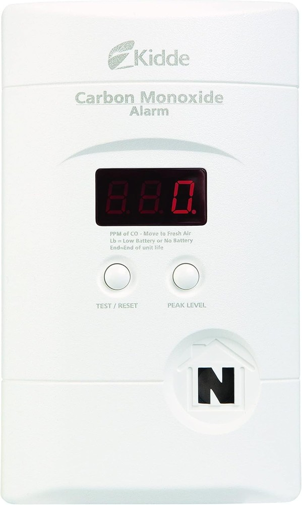 Kidde Carbon Monoxide Detector, Plug In Wall with 9-Volt Battery Backup, Digital