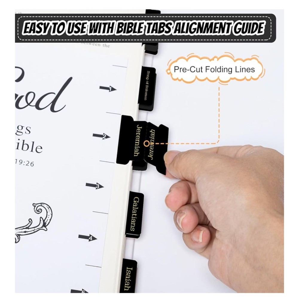 Easy To Read Bible Tabs 75 Laminated Large Print Index Tabs for Easy Navigation