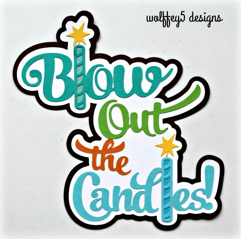 CRAFTECAFE BIRTHDAY TITLE premade paper piecing scrapbook diecut piece page 3d