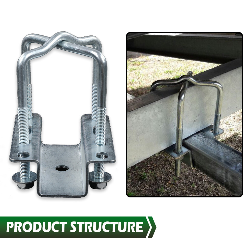 Universal Boat Trailer Guide Pole Bracket & Post Mounting U Bolt Kit