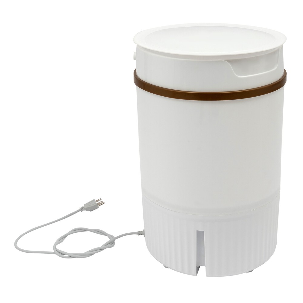 Portable Mini Washing Machine Washer with Drainage Basket Multi-Functional White