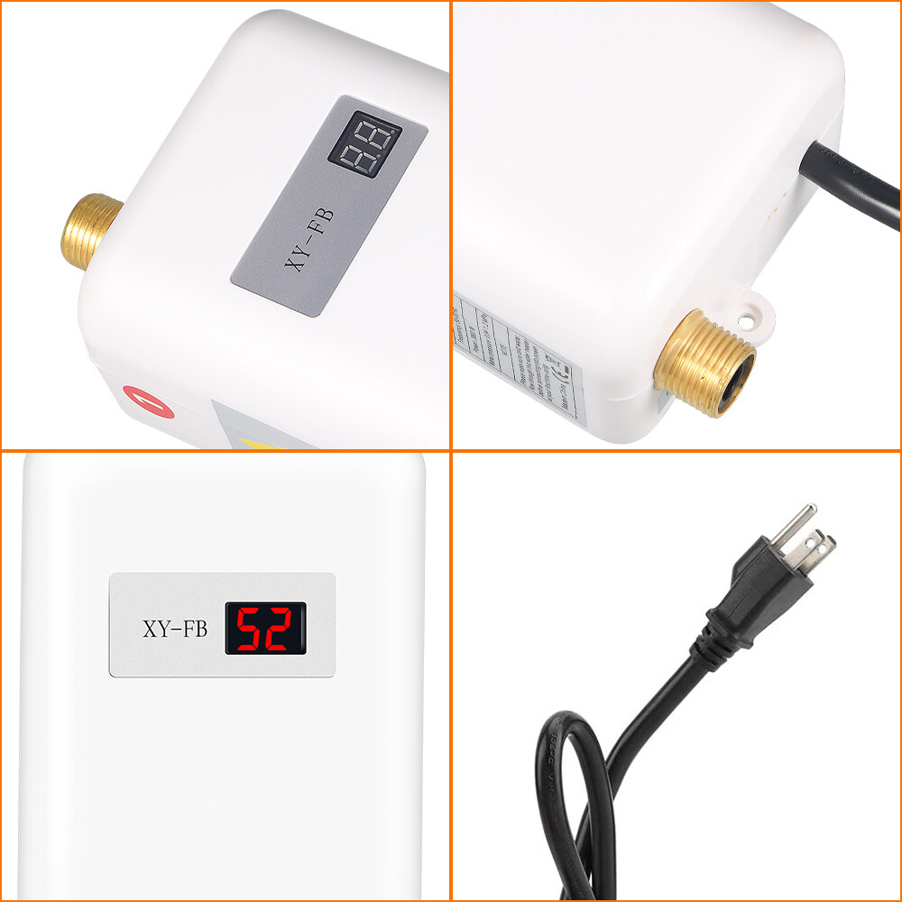 110V 3000W Electric Tankless Instant Hot Water Heater Shower Kitchen Tap Faucet