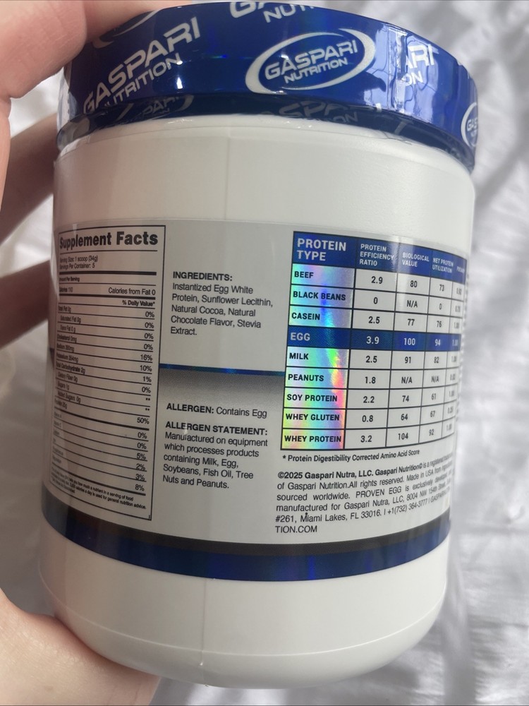 Proven eggs 100% egg white protein chocolate flavor 25g protein 5 servings