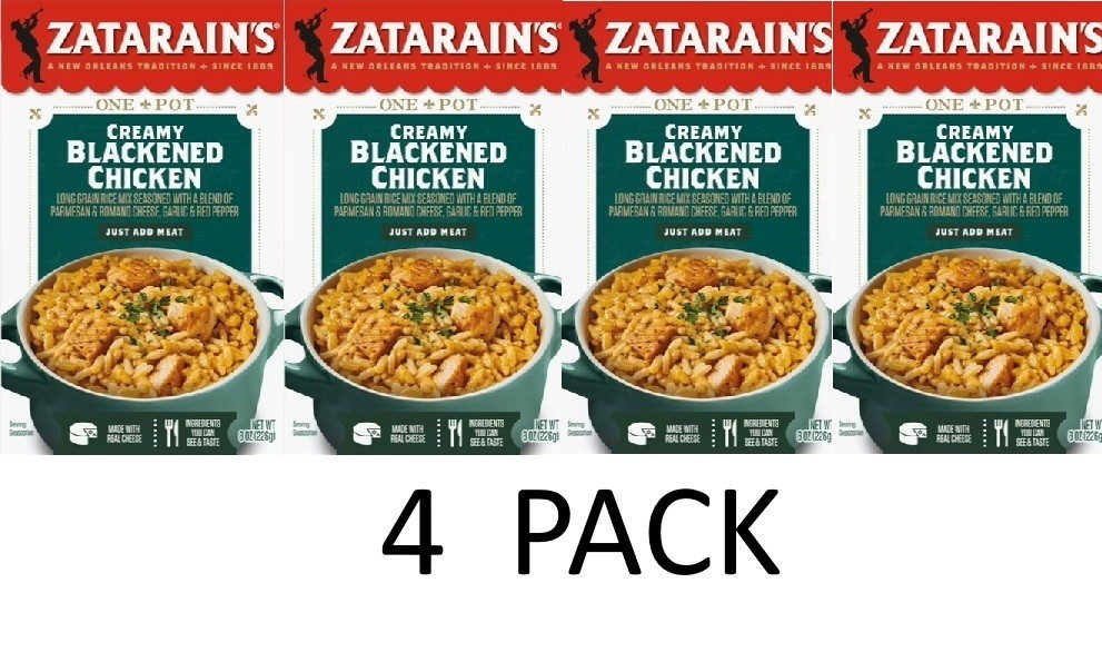 Zatarain's Creamy Blackened Chicken Rice Mix 8 oz Box - 4 PACK
