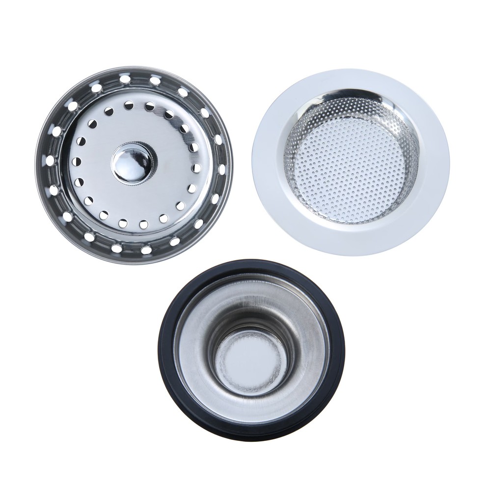 Mainstays 3-Pack Kitchen Sink Strainer Mesh Strainer & Stopper Silver