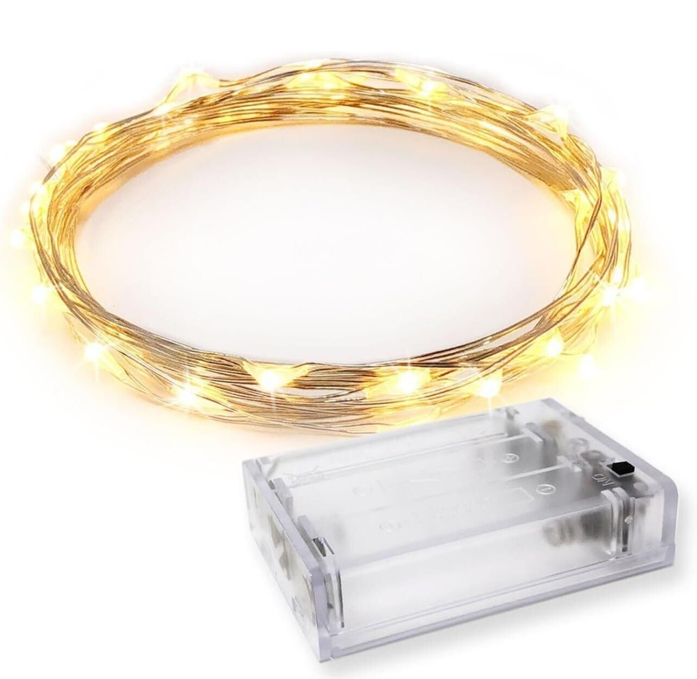 Stellar V Fairy String Lights (10ft) Warm White Light LED (Indoor Use) for...