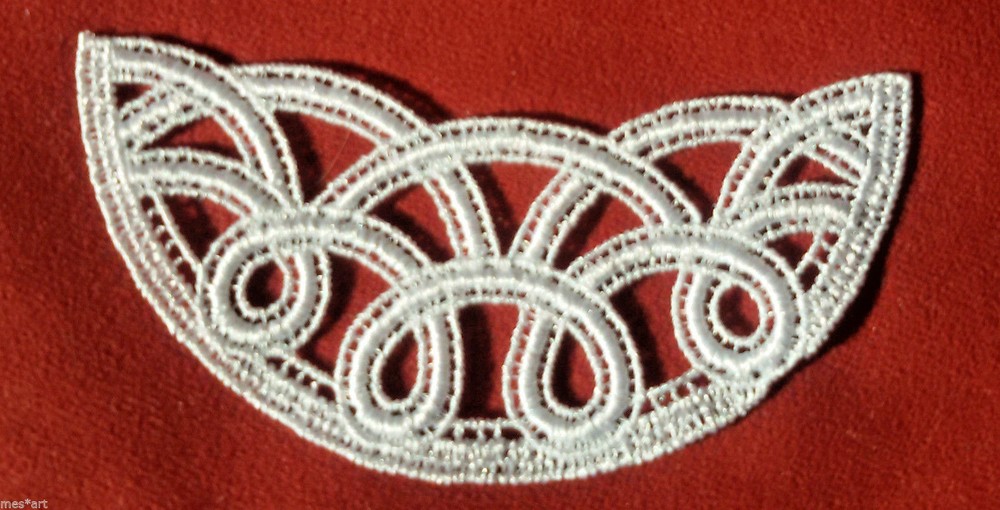 Applique Ornament Lace Trim Cleavage WHITE Celtic Pattern шнурок Lace