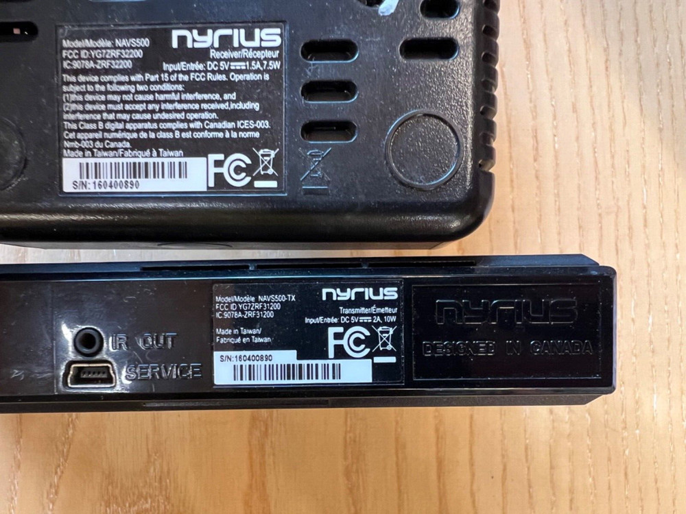DEFECTIVE Nyrius NAVS500 HDMI Transmitter and Receiver G3D