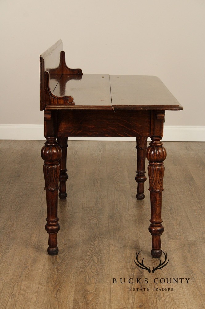 Antique Victorian Carved Oak Server
