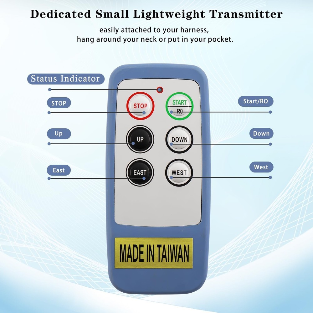 Crane Wireless Remote Control Industrial 4 Channel Button Controller for Elec...