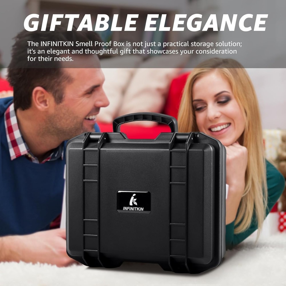 Smell Proof Box, Large Airtight Storage Box with Combination Lock – Waterproof &