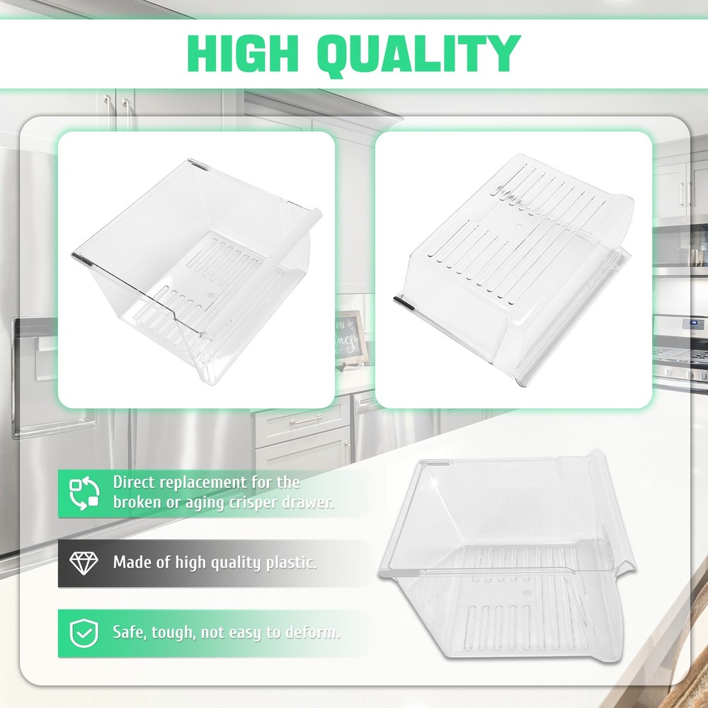 For PS890591 WP2188656 Upper Crisper Pan Compatible with Whirlpool Refrigerator