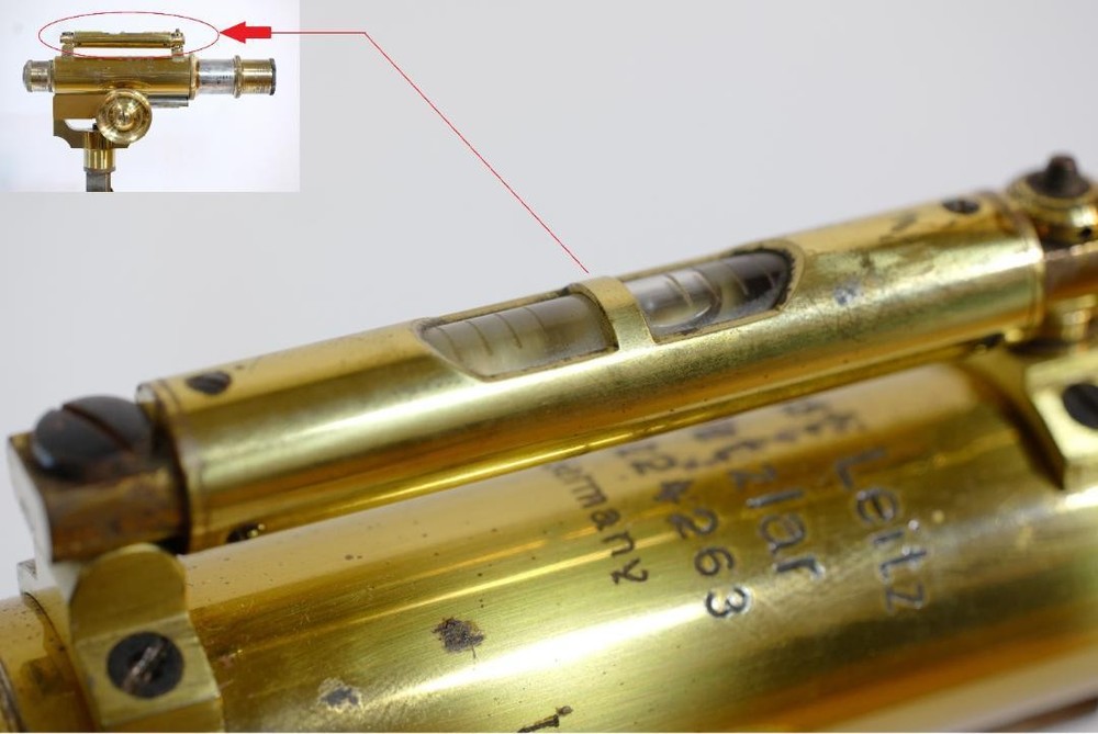 microscope antique Ernst Leitz vertical reading microscope