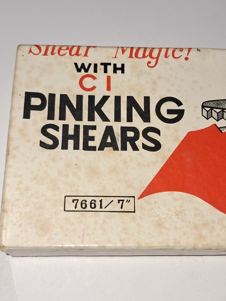 Vintage Shear Magic Pinking Shears In Original Box (b)