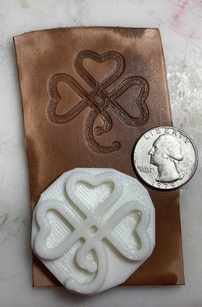 Clover Celtic stamp design multi use 3d printed embossing