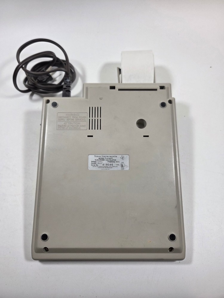 Texas Instruments Calculator TI-5142III Printer Display Vintage Beige