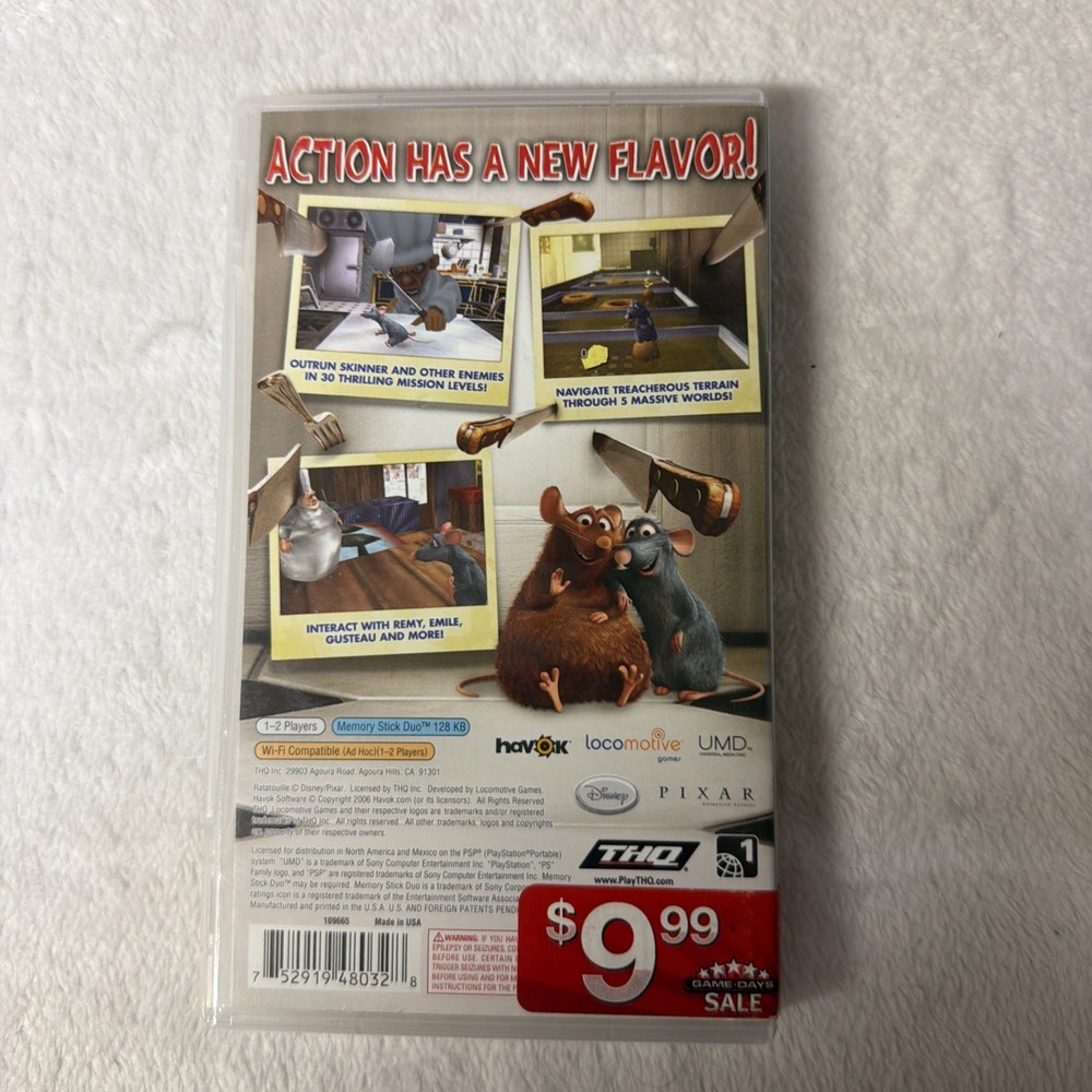 Ratatouille PSP case and Insert only