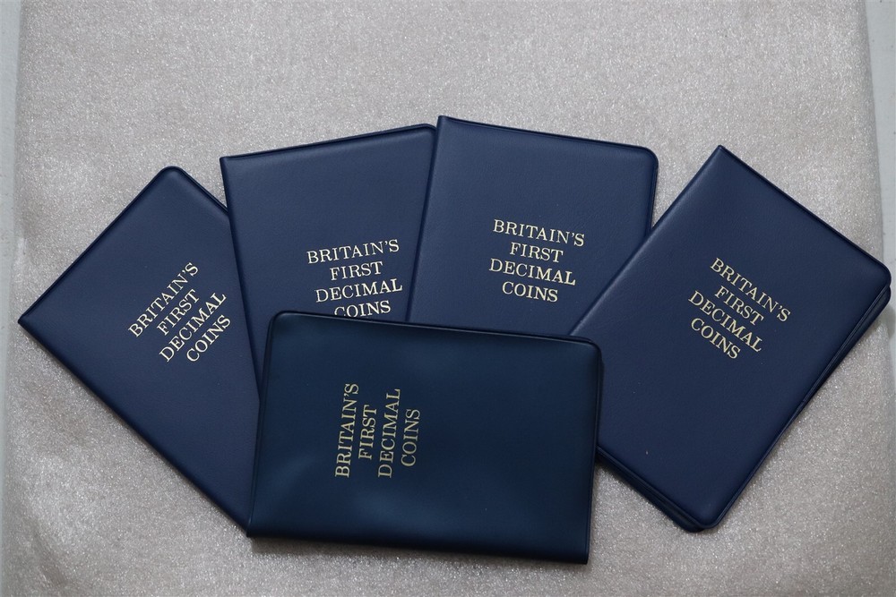 🧭 🇬🇧 UK GB FIRST DECIMAL SETS - 5 WALLETS B59 #55 BXQU