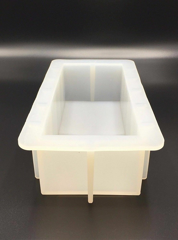 Rectangular White Silicone DIY Rectangle 42oz Mould Loaf Soap Mold 8” US Stock