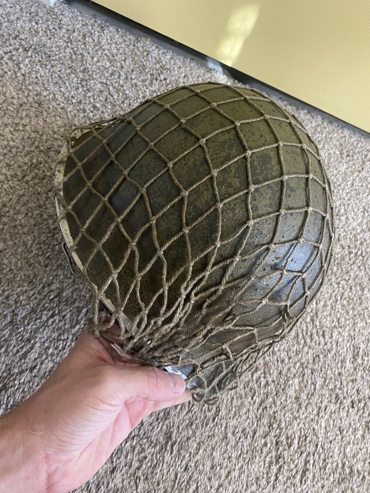 Ww2 M1 Helmet Front Seam With Liner