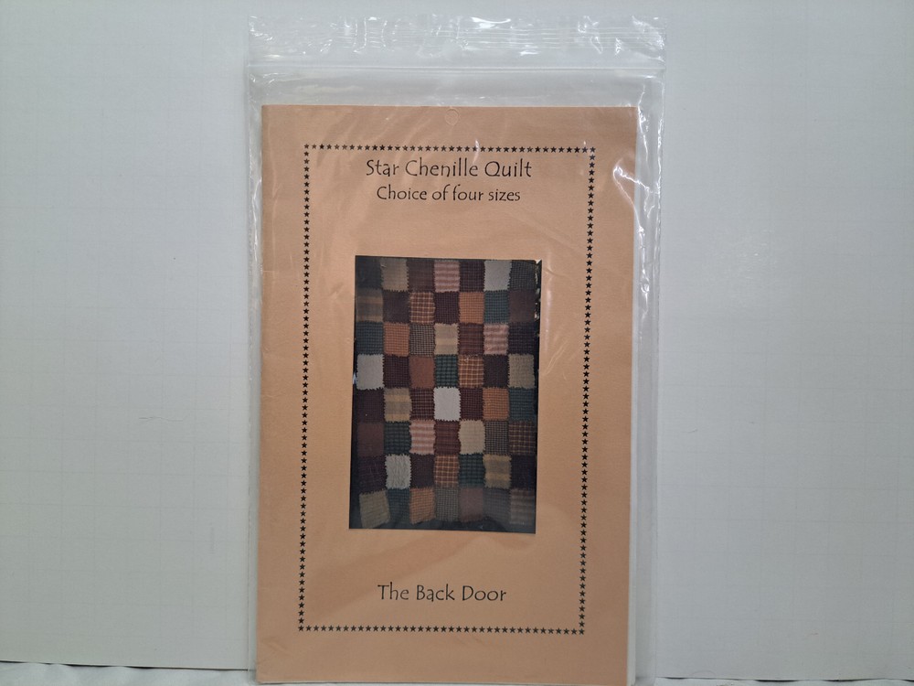 The Back Door Pattern - Star Chenille Quilt (Choice of Four Sizes)