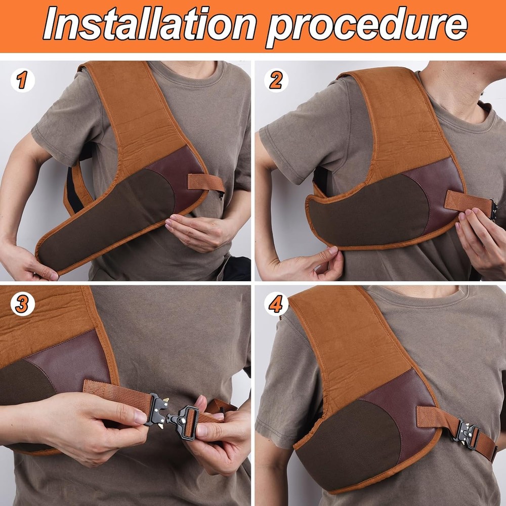 Adjustable Durable Construction Shoulder Pad for Shooting Recoil Field Shields