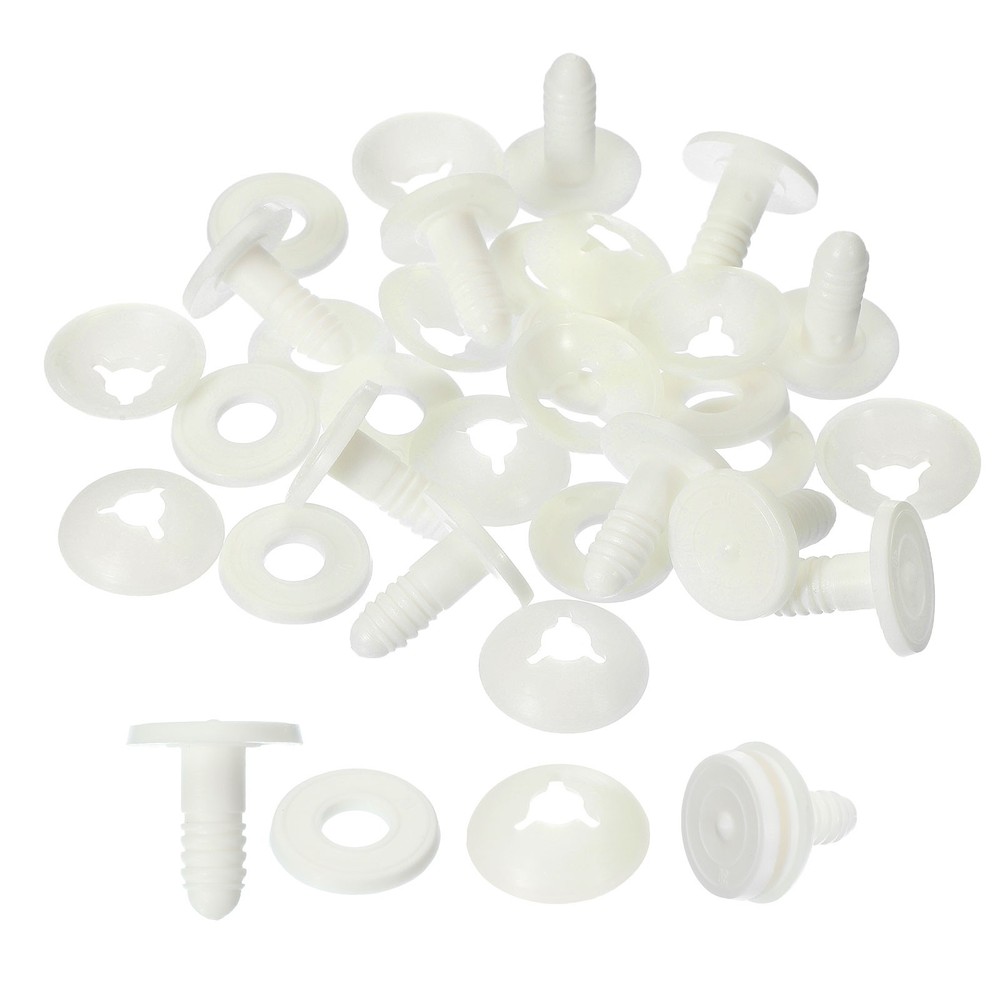 30mm Doll Joints, 20 Set Plastic Removable Animal Joints Accessories, White