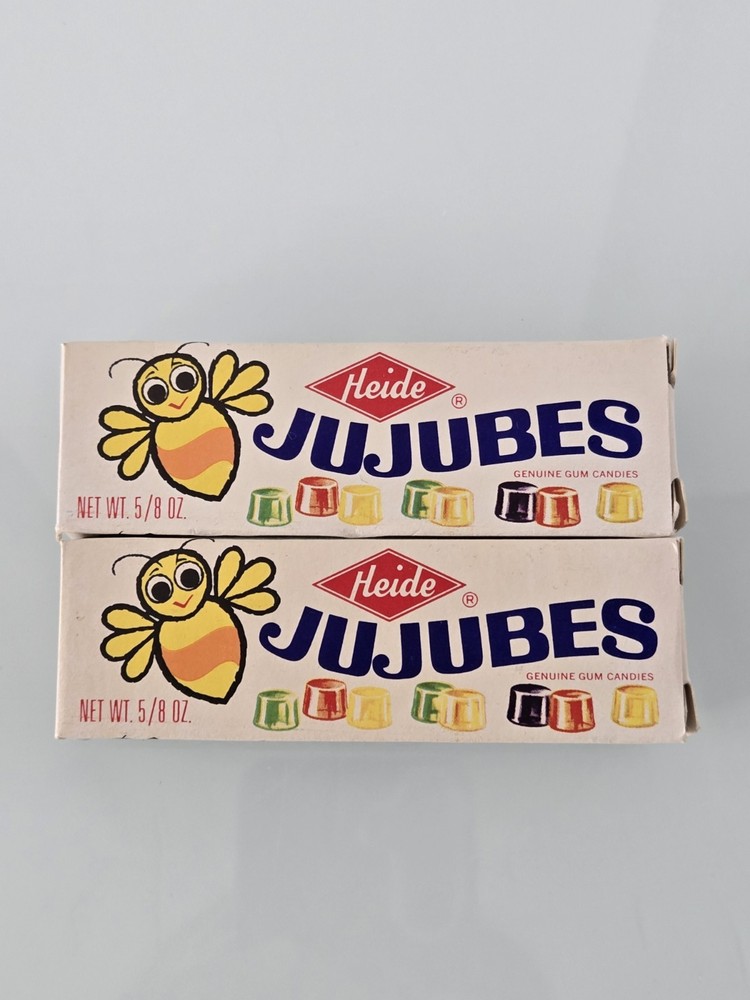 VTG. 1960’s Heide Jujubes Full Candy Box 5/8 oz EACH ( 2-box bundle) READ