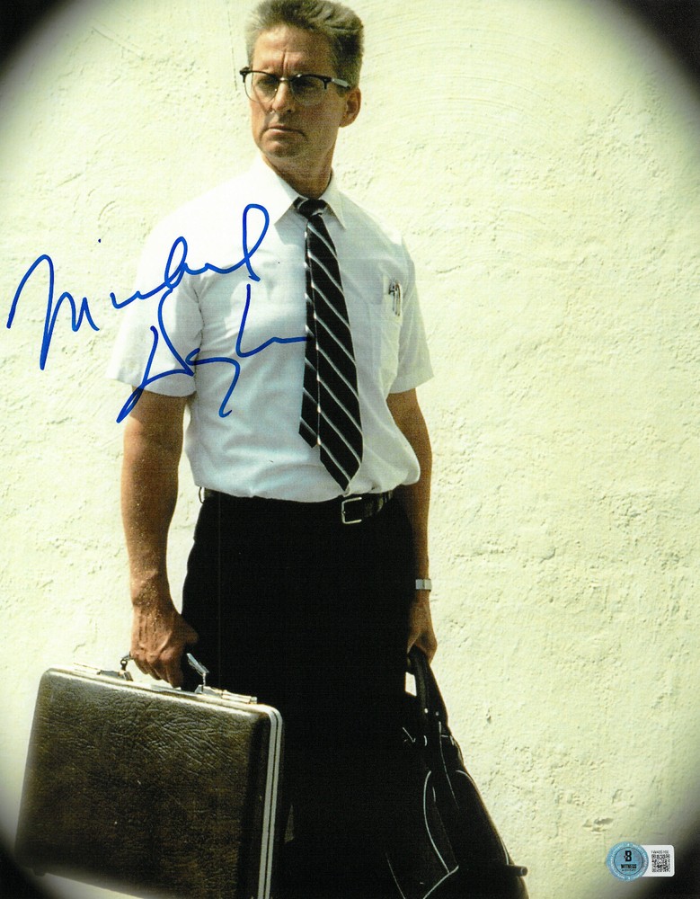 Michael Douglas Signed Autograph Falling Down 11X14 Photo BAS Beckett