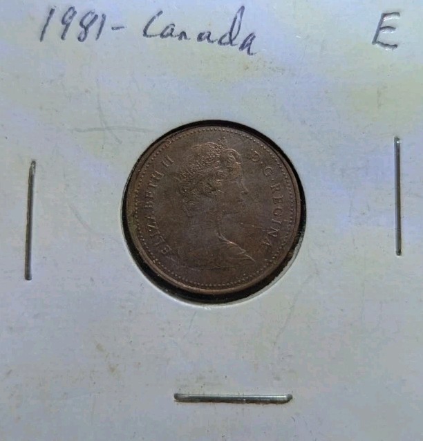 1981 Canada Penny One Cent Coin E