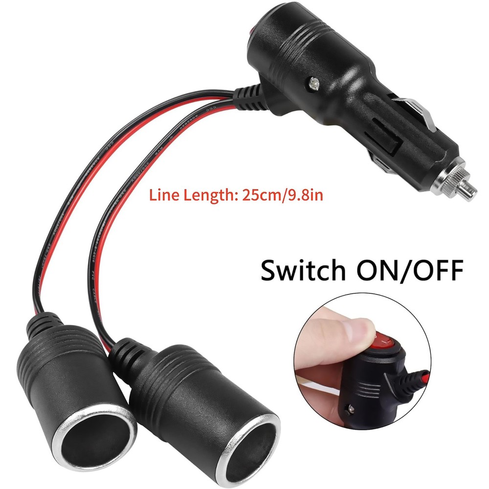 12-24V 10A Input Power Universal Car Cigarette Lighter Splitter Adapter