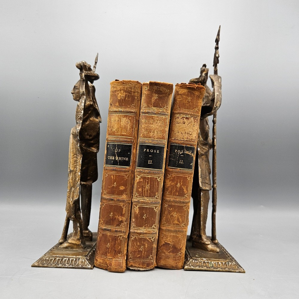 Pair Native American Warrior Bookends