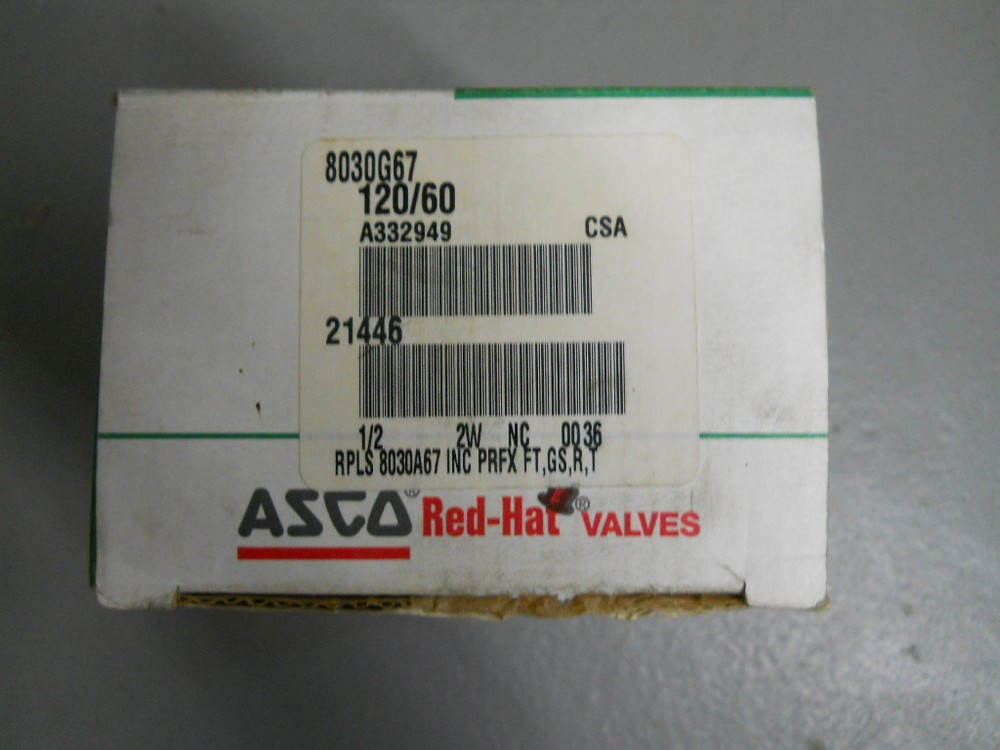*NEW* ASCO RED HAT 8030A67 VALVE