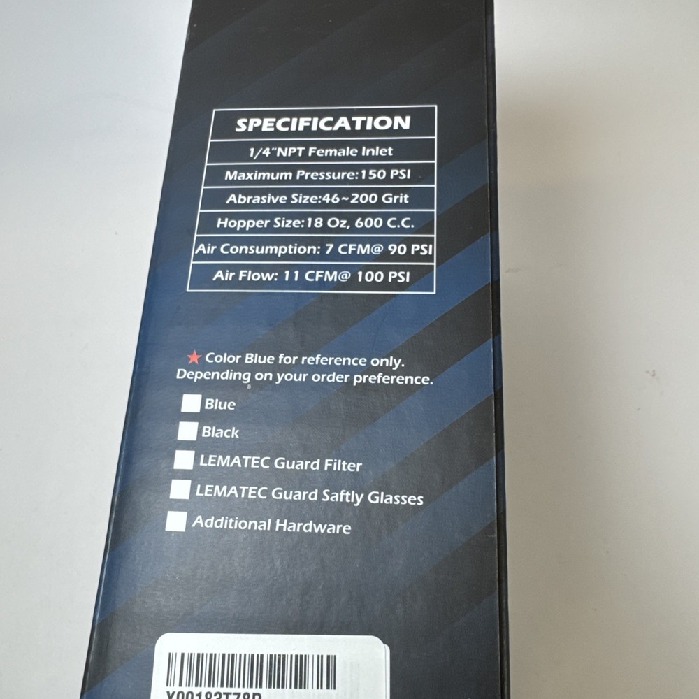 Lematec AS118 Sandblaster Gun New Open Box