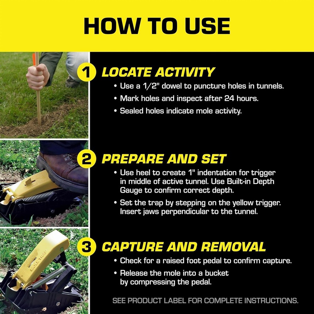 Innovative Heavy-Duty Mole Trap - Humane, Hands-Free Pest Control Solution