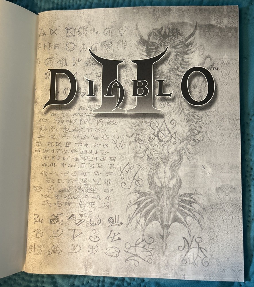 2000 Blizzard Diablo II PC Game Manual Instructions Book Only