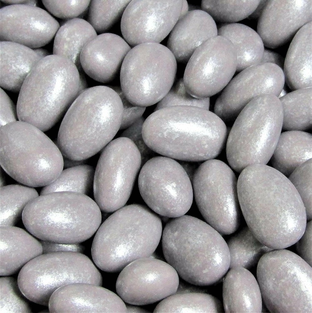 Silver Jordan Almonds by Its Delish, 2 LBS Bulk