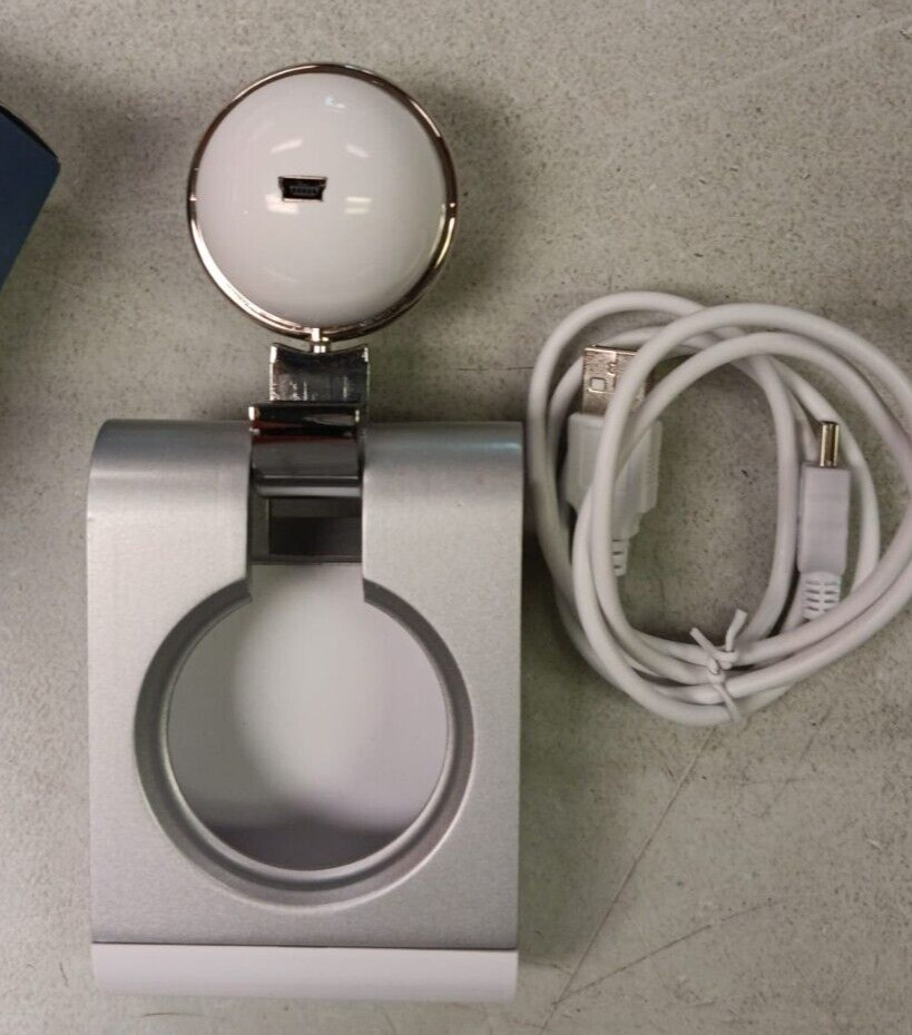 Blue Snowflake Portable USB Microphone - Color: Silver