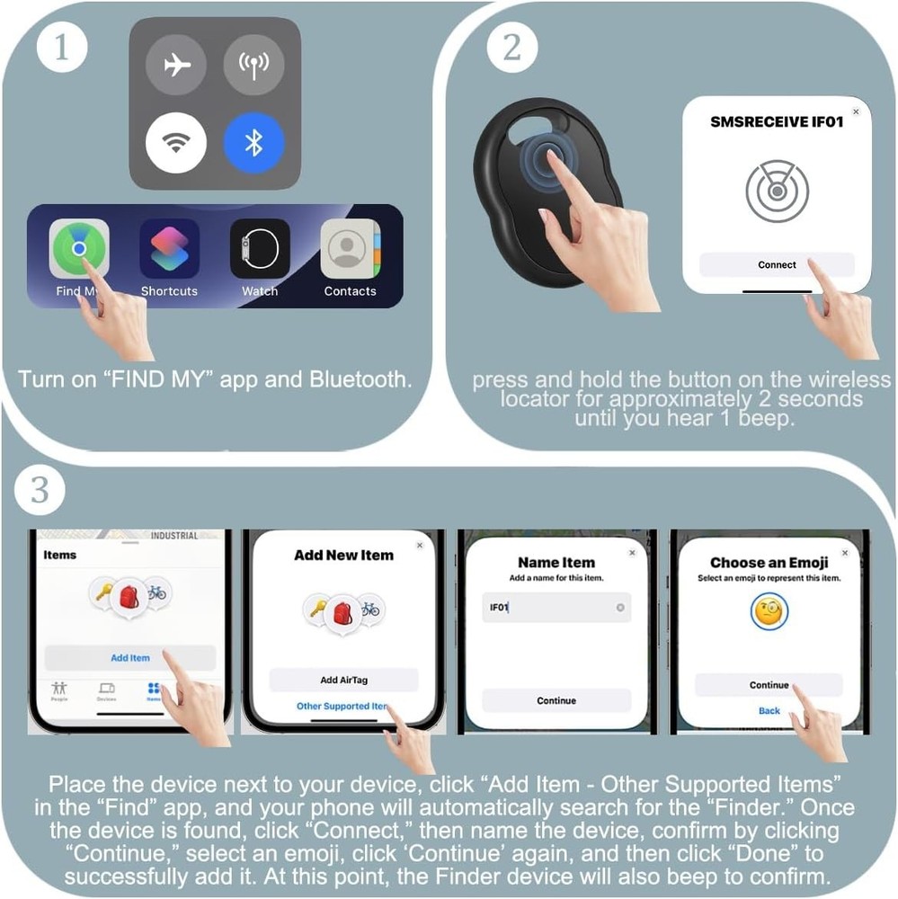 Air Tracker Tags-4 Pack [Apple MFi Certified] - Smart Bluetooth Tracker Tags