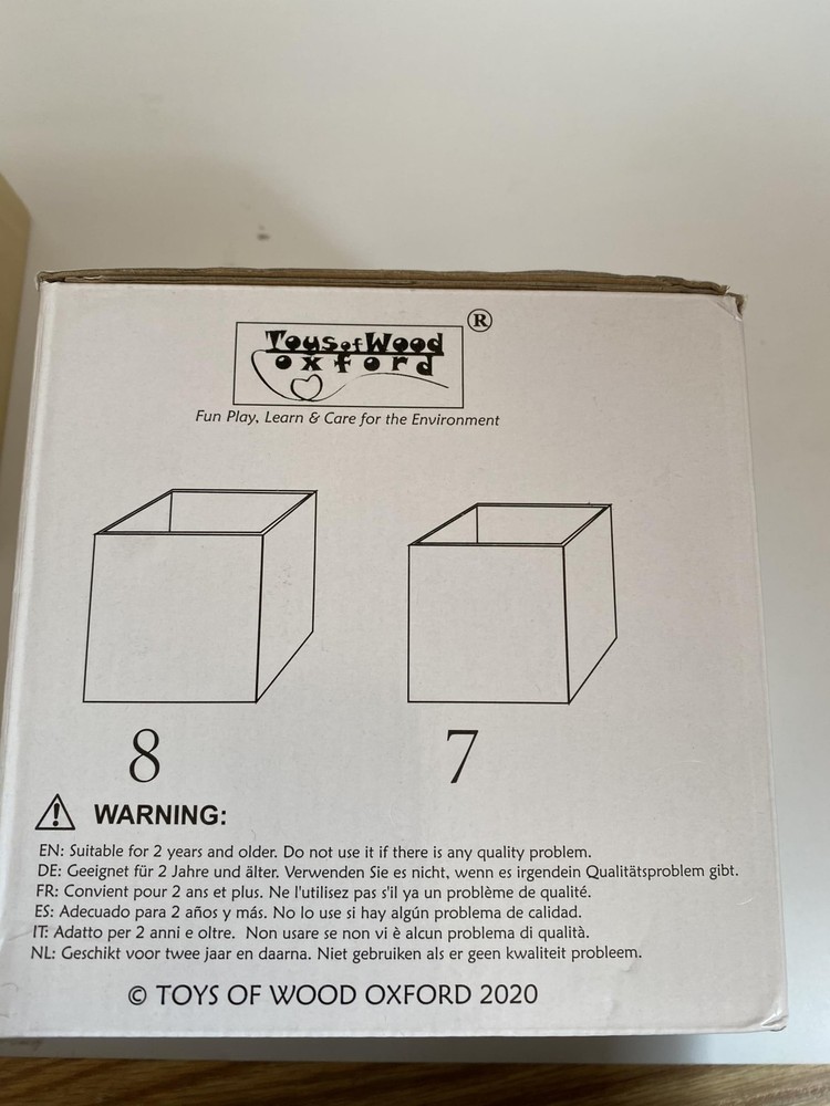 TOWO Wooden Stacking Boxes-Nesting and Sorting Cups Blocks for Todd