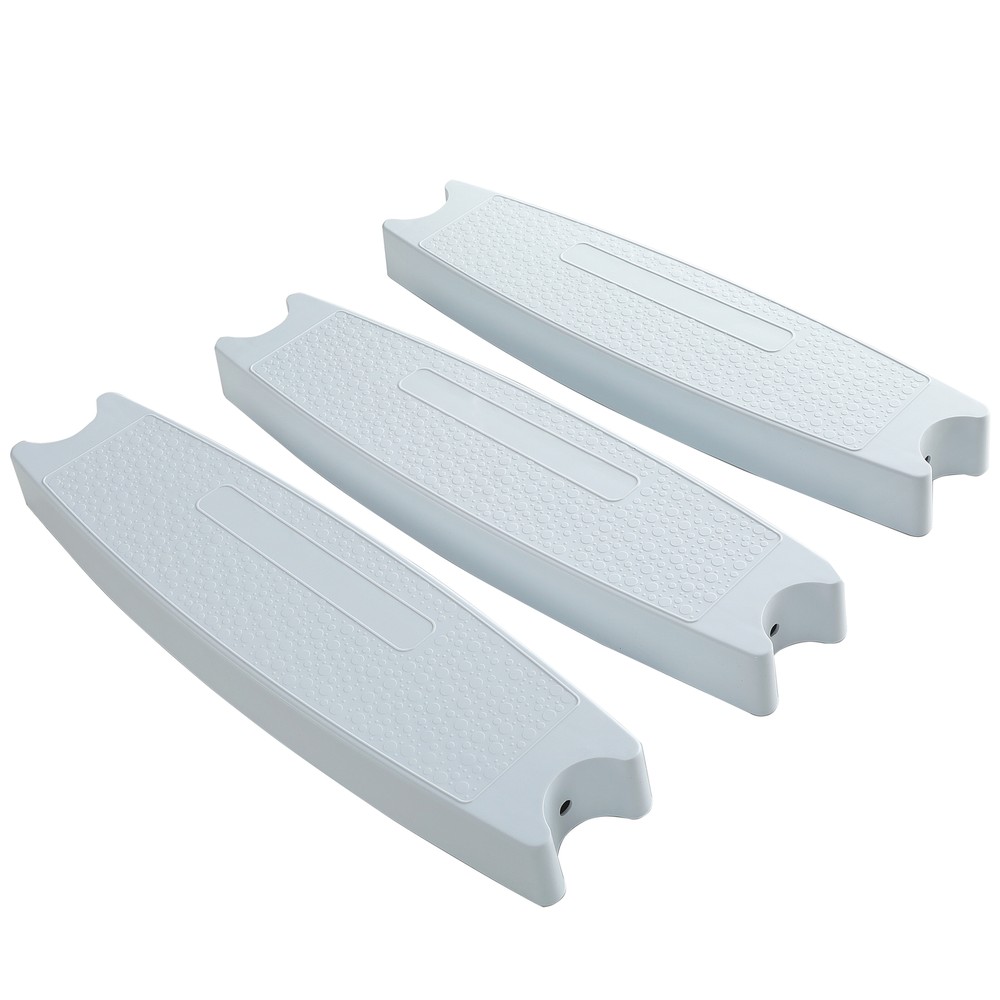White Swimming Pool Ladder Steps Molded Plastic Replacement Ladder Rung Steps 3