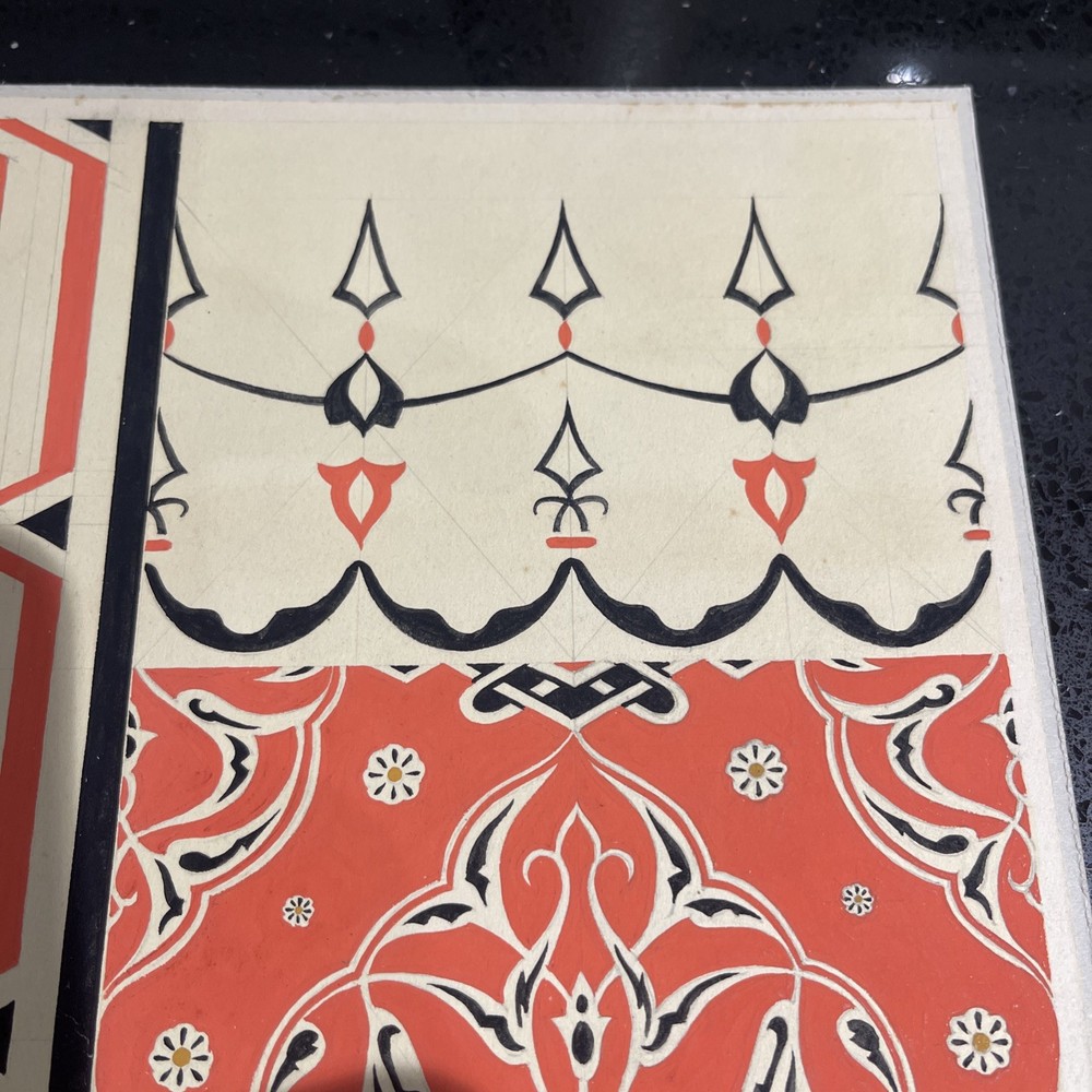 Frederick H Cork Original 1950’s interior architectural design Pattern Turkish