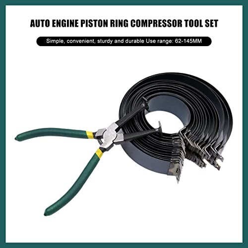 Auto Engine Piston Ring Compressor Tool Set with 2Pcs Pliers and 14 Bands (62