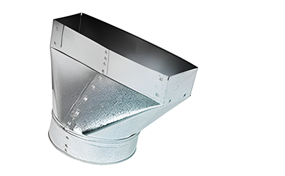 2x12 to 4" Straight HVAC Register Boot 12x2x4